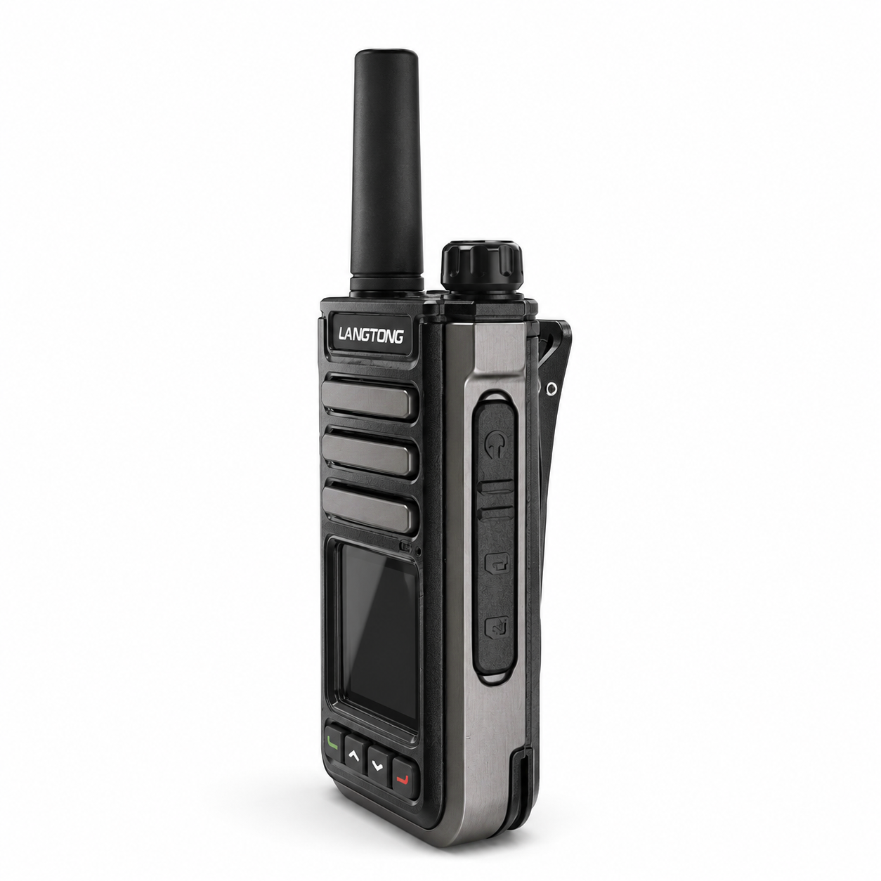 EraLion AT-268 4G LTE PoC radio angled front view with color screen