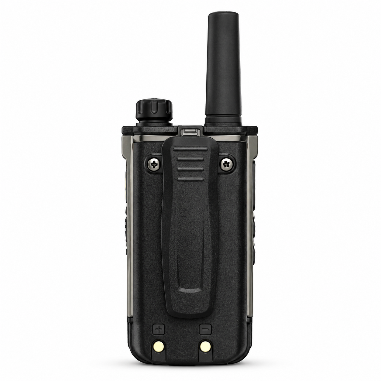 EraLion AT-268 4G LTE PoC PTT radio back view with belt clip